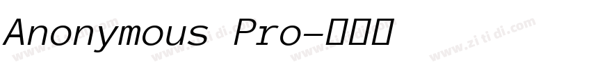 Anonymous Pro字体转换